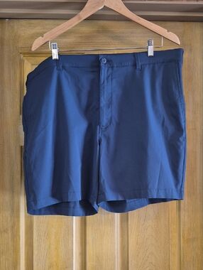 PGA Tour Navy Blue Shorts Size 40 Golf Shorts Stretch Wide Waistband Pockets